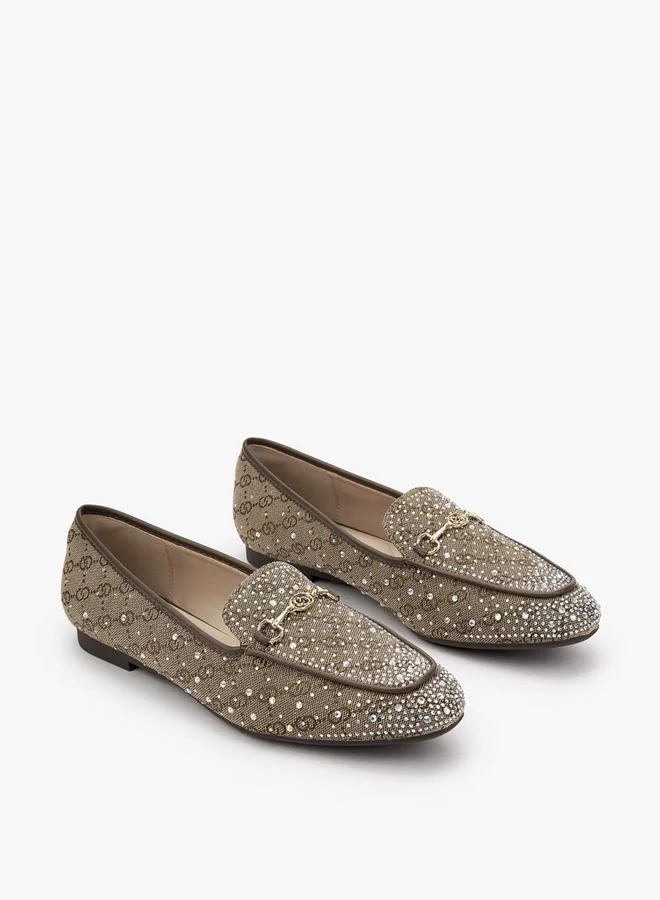 Celeste Women Diamante Embellished Loafers Ramadan Collections